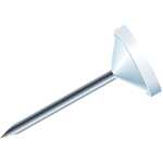 Exacompta Flachkopfnadeln Ø5mm 100St weiss