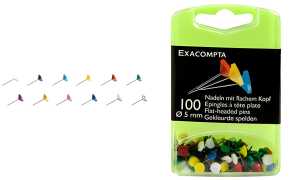 Exacompta Flachkopfnadeln Ø5mm 100St gelb