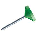 Exacompta Flachkopfnadeln Ø5mm 100St grün