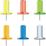 Exacompta Pinwandnadel Papics transpar 25 St