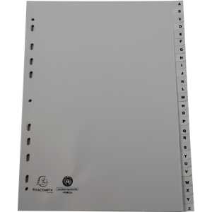 Exacompta Register A4 recycelt. PP 26tlg A-Z Grau