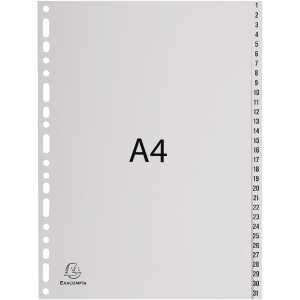 Exacompta Register A4 PP grau 1-31tlg