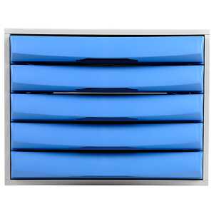 Exacompta The Box closed lichtgrau/eisblau