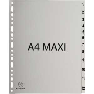 Exacompta Register A4+ PP grau 1-12tlg