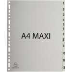 Exacompta Register A4+ PP grau 1-12tlg