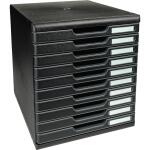 Schubladenbox MODULO 10 Schubladen A4+ schwarz Schublade:...