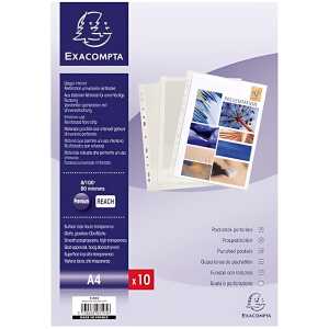 Exacompta Prospekthül A4 qu PVC gl. 80µ 10St
