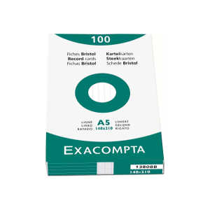Exacompta Karteikarten A8 blanco weiss 100St