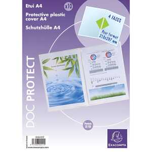 Exacompta Schutzhülle doppelt A4 300µ 10St