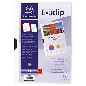 Exacompta Klemmmappe Exa-Clip 30Bl weiss