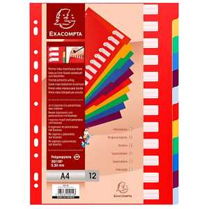 Register A4 PP blanco 12Tlg 350mµ