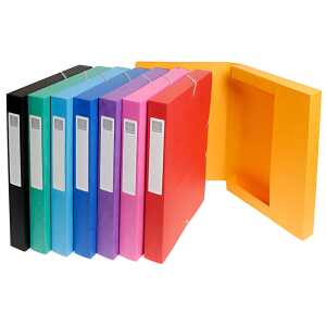 Exacompta Archivbox mE 25mm Manila 8farb sort