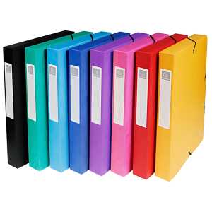 Exacompta Archivbox mE 40mm Manila 8farb sort