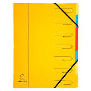 Exacompta Ordnungsmappe A4 7tlg gelb