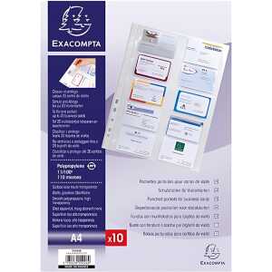 Exacompta Schutzhü PP 10 Visitenk gel 10St