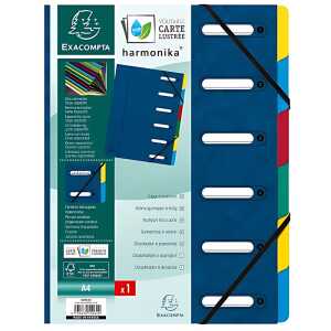 Exacompta Ordnungsmappe 6Tlg A4 Harmonika bl