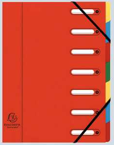 Ordnmappe 7Tlg A4 Harmonika rot