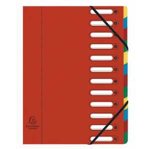 Exacompta Ordnungsmappe A4 12tlg Harmon rot