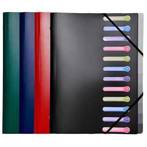 Ordnungsmap A4 m Sichtf 12tlg sort