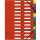 Ordnmappe 24tlg A4 Harmonika rot