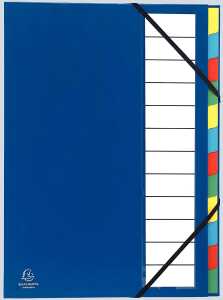 Ordnungsmappe Ordo 12 Fächer blau