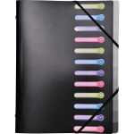 Exacompta Ordnungsmappe A4 PP 12tlg sw