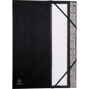 Ordnungsmappe 24-teilig A-Z sw