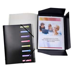 Ordnungsmap A4 m Sichtf 8tlg schw