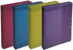 Archivbox Rücken 40mm aus PP 800µ Linicolor intensiv, A4 Farben sort