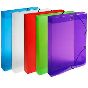 Exacompta Archivbox A4 PP Crystal 40mm sort