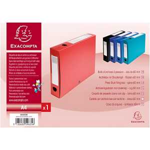 Exacompta Archivbox 60mm PP m. Dr. rot