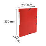 Exacompta Archivbox mE 25mm PP 0,8mm rot