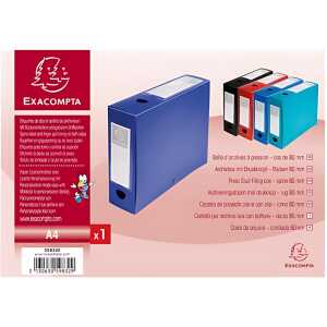 Exacompta Archivbox 80mm PP m. Dr. blau