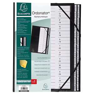 Exacompta Ordnungsmappe Ord 26tlg A-Z sw