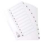 Exacompta Register A4 Karton 10tlg 1-10 weiss