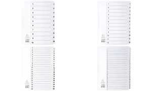 Exacompta Register A4 Karton 12tlg 1-12 weiss