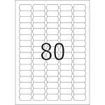 Ablösbare Preisetiketten A4, 35,6 x 16,9 mm, weiß