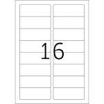 Ablösbare Etiketten A4, 88,9 x 33,8 mm, weiß