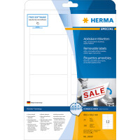 Herma Etiketten ablösbar 88,9 x 46,6 mm weiss 25 Bl 300 Etik. LaserInkCopy