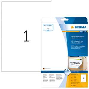 Herma Etiketten ablösbar 210 x 297 mm weiss 25 Bl 25 Etik.