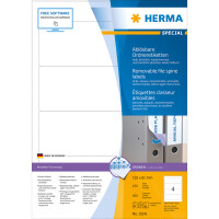 Herma Ordnerrückenschilder ablösbar 192 x 61 mm weiss 100 Bl 400 Etik. LaserInkCopy