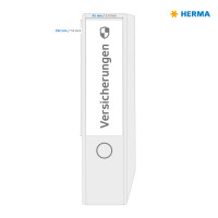 Herma Ordnerrückenschilder ablösbar 192 x 61 mm weiss 100 Bl 400 Etik. LaserInkCopy