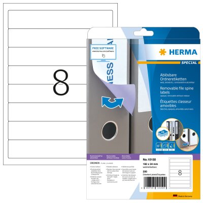 Herma ORDNERETIKETTEN MOVABLES A4 25 192x34