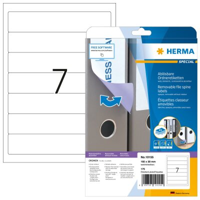 Herma ORDNERETIKETTEN MOVABLES A4 25 192x38