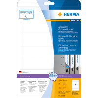 Herma Ordnerrückenschilder ablösbar 192 x 38 mm weiss 25 Bl 175 Etik. LaserInkCopy