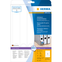 Herma Ordnerrückenschilder ablösbar 297 x 38 mm weiss 25 Bl 125 Etik. LaserInkCopy