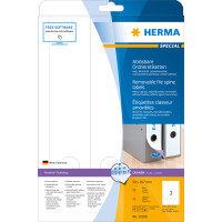 Herma Ordnerrückenschilder ablösbar 297 x 59 mm weiss 25 Bl 75 Etik. LaserInkCopy