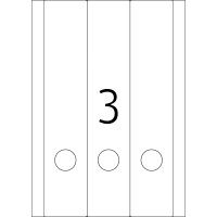 Herma Ordnerrückenschilder ablösbar 297 x 59 mm weiss 25 Bl 75 Etik. LaserInkCopy