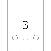 Herma Ordnerrückenschilder ablösbar 297 x 61 mm weiss 25 Bl 75 Etik. LaserInkCopy