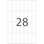 Ablösbare Vielzwecketiketten 13 x 40 mm, weiß, zur Handbeschriftung